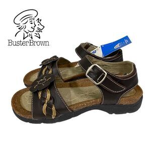 New in Box Buster Brown Kids Girl's Tricia Brown Sandals 3 3M